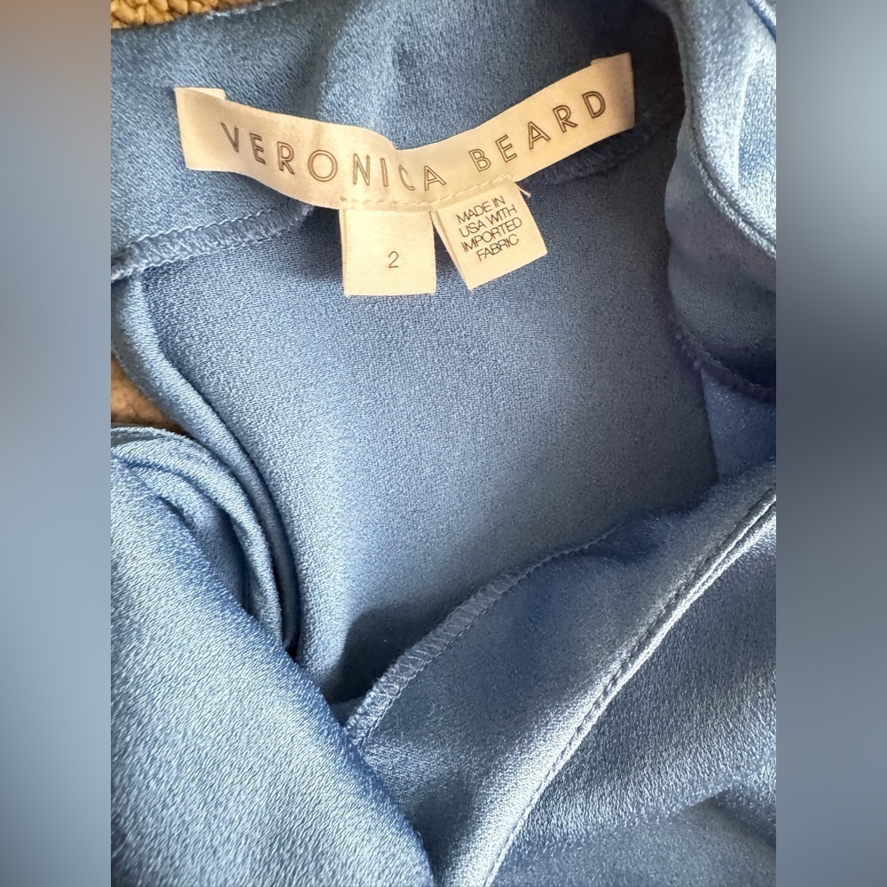 Veronica Beard Women Blue Rome High-Low Asymmetrical Tunic Top Size 2 - Picture 12 of 15